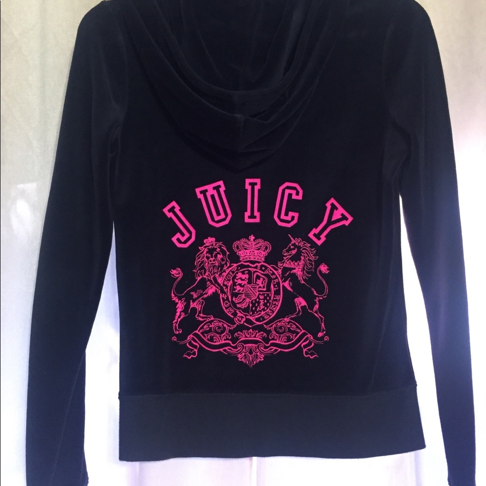 Juicy Couture velour zip up track jacket.
